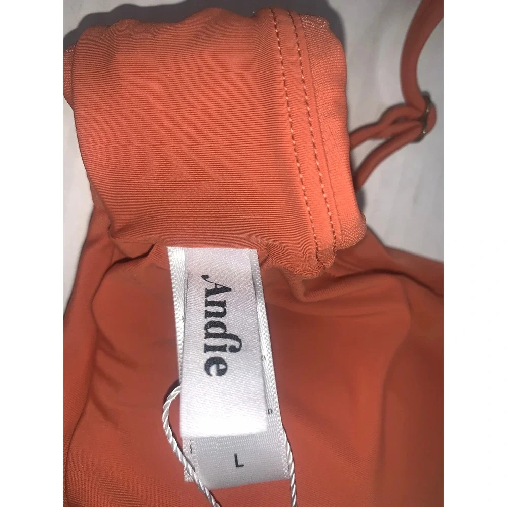NEW Andie Swim The Symi Bikini‎ Top Cedar Orange AT263-CEDR Womens Large